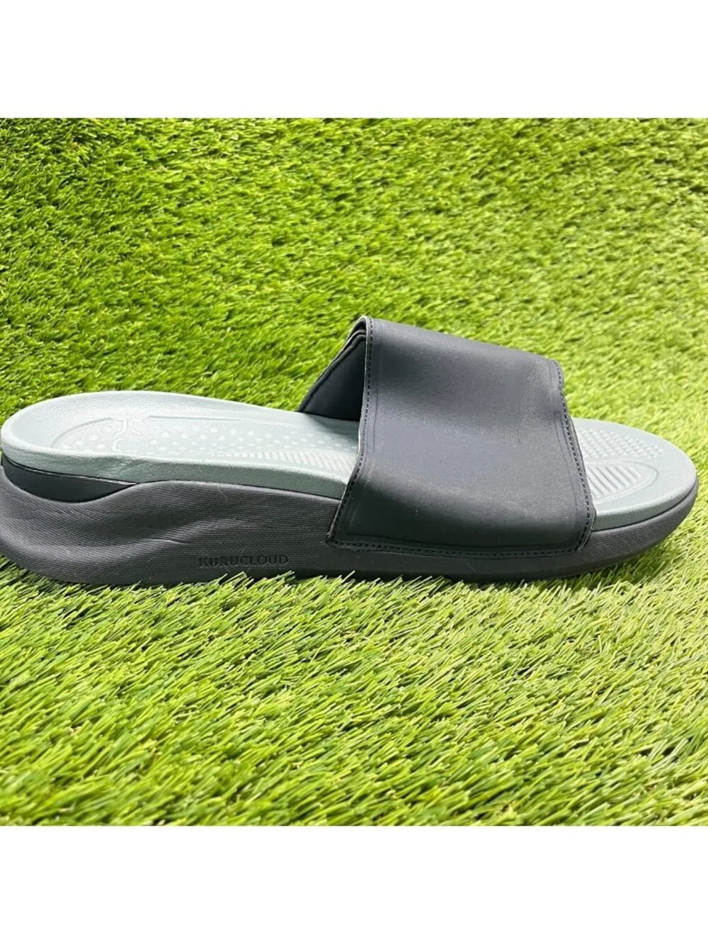 Kuru Moment Mens Size 13 Navy Blue Beach Casual Outdoor Slip On Slide Sandals